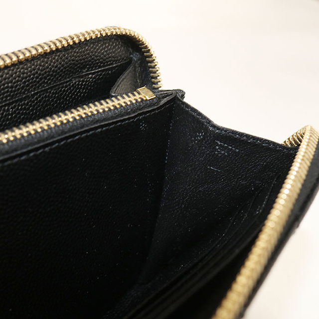SAINT LAURENT 中古 サンローラン 長財布 ラウンドファスナー