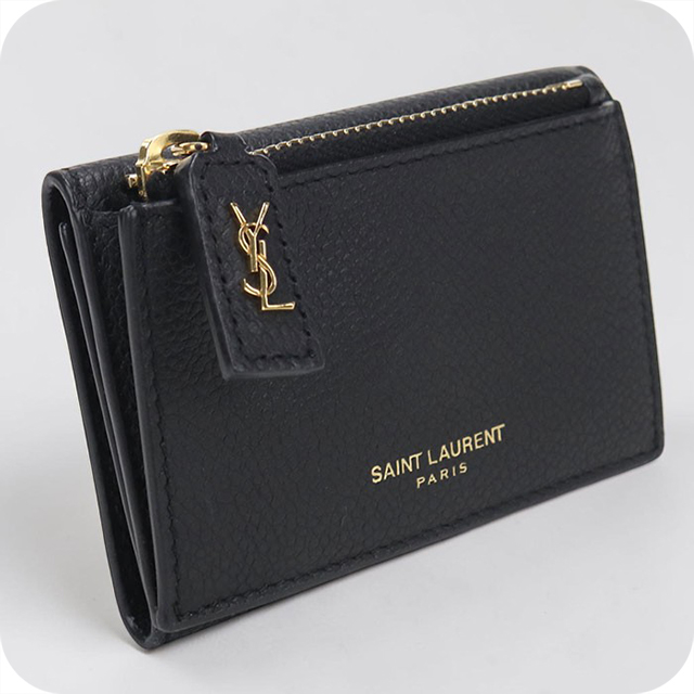 SAINT LAURENT 中古 サンローラン 三つ折り財布 レディース ブランド