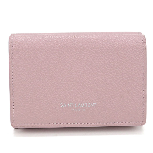 SAINT LAURENT 中古 サンローラン 三つ折り財布 コンパクト 三折財布