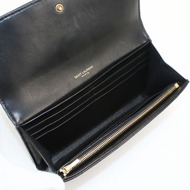 SAINT LAURENT 中古 サンローラン 長財布二折 レディース ブランド