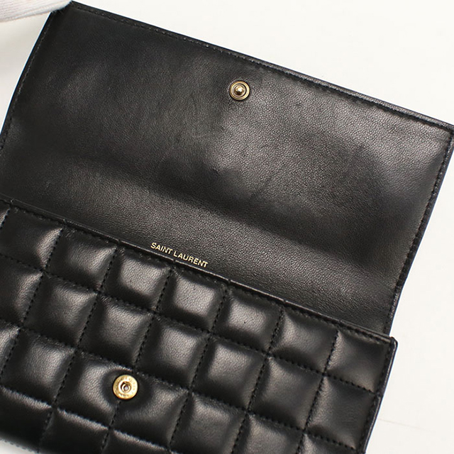SAINT LAURENT 中古 サンローラン 長財布二折 レディース ブランド