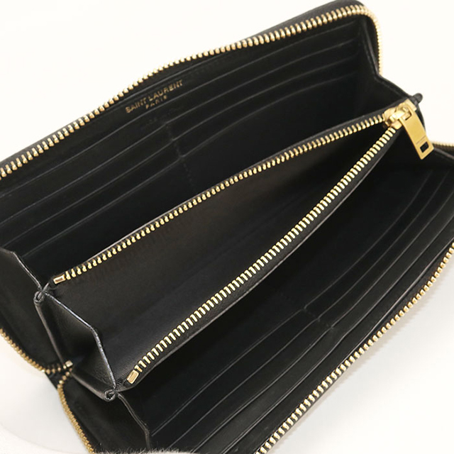 SAINT LAURENT 中古 サンローラン 長財布ラウンドファスナー