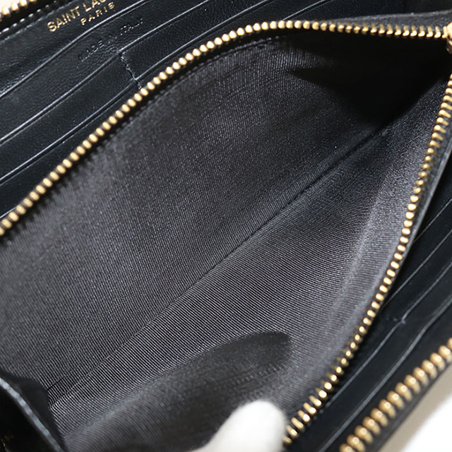 SAINT LAURENT 中古 サンローラン 長財布ラウンドファスナー