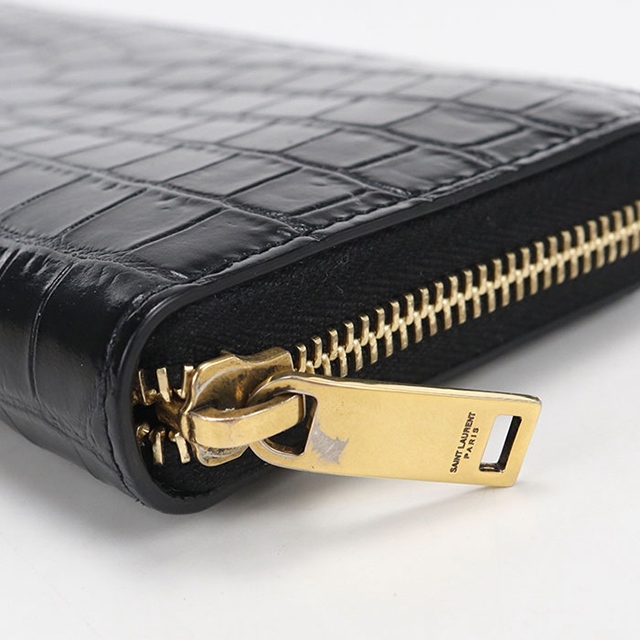 SAINT LAURENT 中古 サンローラン 長財布ラウンドファスナー