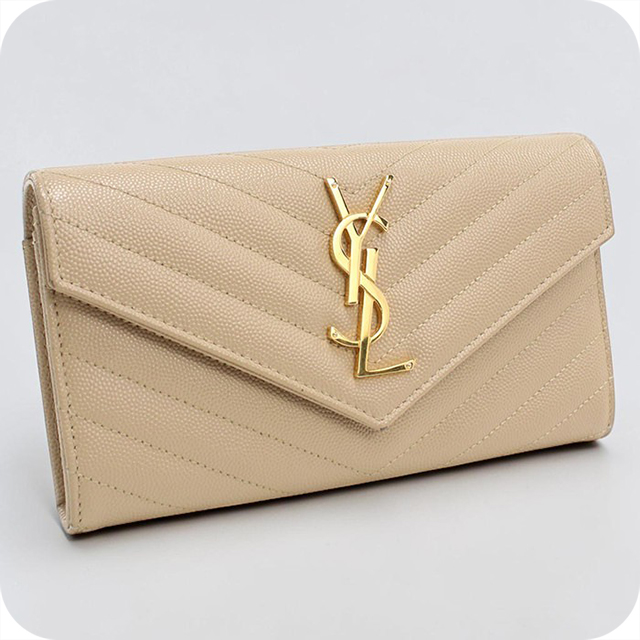 SAINT LAURENT 中古 サンローラン 長財布二折 レディース ブランド
