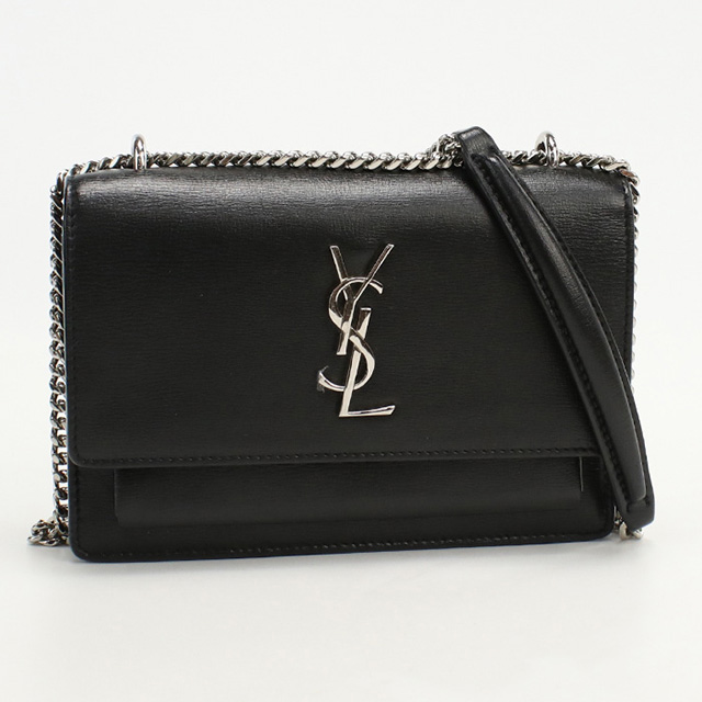 SAINT LAURENT ブラック チェーンウォレット SAINT LAURENT 中古 サンローラン チェーンウォレット レディース
