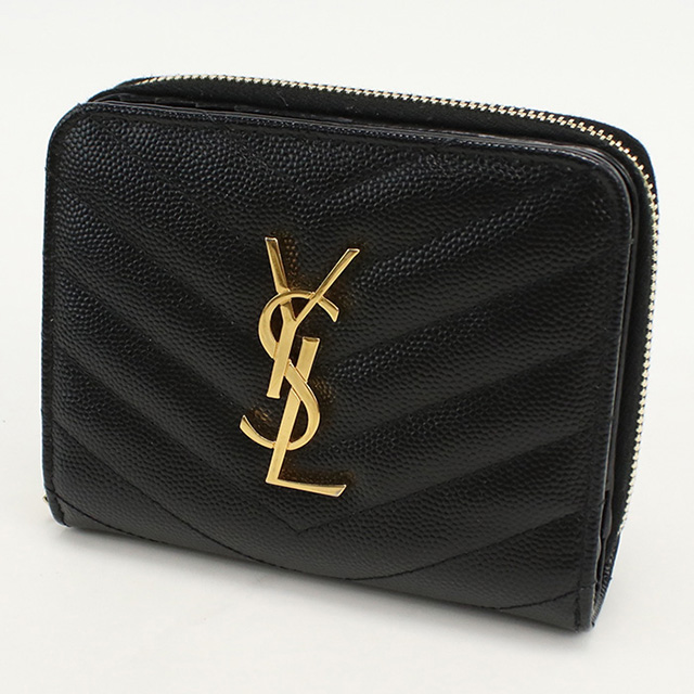 美品！サンローラン/Saint Laurent 二つ折り財布 小銭入れ付き サンローラン SAINT LAURENT 財布 二つ折り財布 折りたたみ財布 小銭