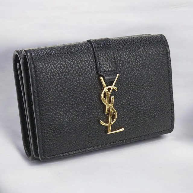 SAINT LAURENT 中古 サンローラン 三折財布 レディース ブランド YSL