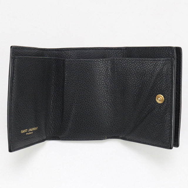 SAINT LAURENT 中古 サンローラン 三折財布 レディース ブランド YSL