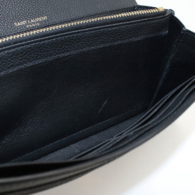 【国内発】SAINT LAURENT YSLライン ラージ フラップウォレット Saint Laurent】ラージフラップウォレット “YSL ライン” (Saint