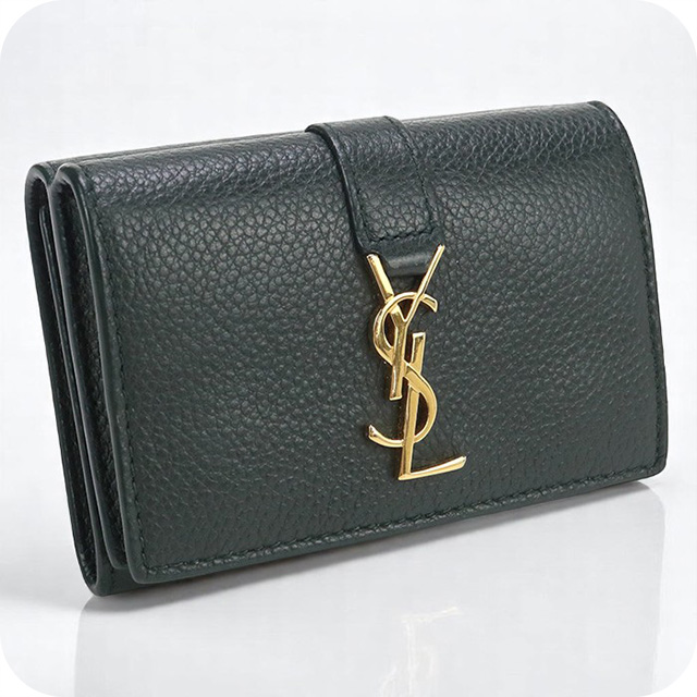 ◆国内直営◆【SAINT LAURENT】レター ウォレット ミニ財布 直営店買付】サンローラン☆レター ウォレット カーフ☆821834