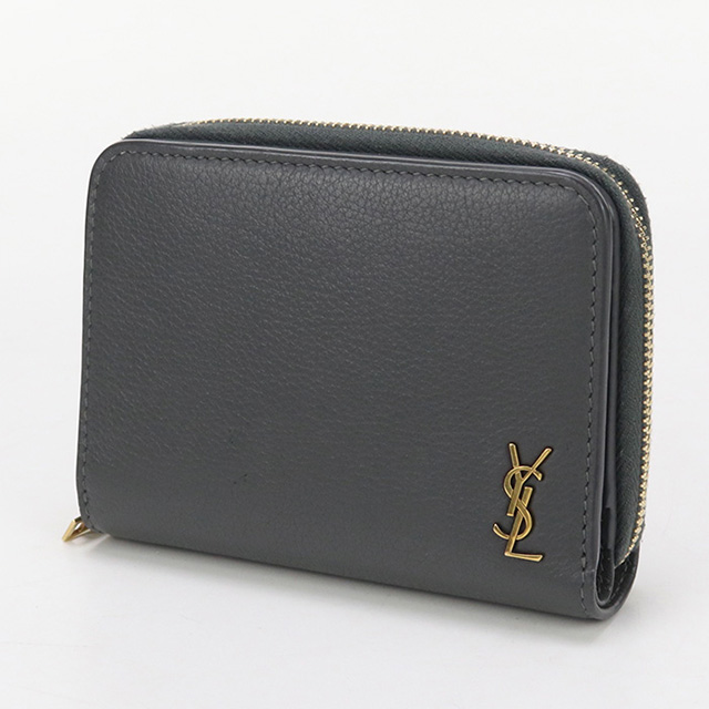 Saint Laurent正規品/送料関税込み モノグラム 2段 半財布 サンローランパリ (イヴサンローラン) 二つ折り財布 財布 メンズ
