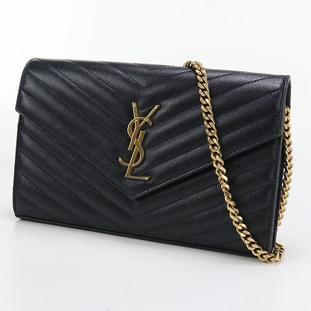 SAINT LAURENT 中古 サンローラン チェーンウォレット レディース