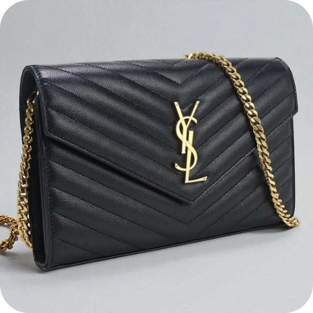 SAINT LAURENT 中古 サンローラン チェーンウォレット レディース