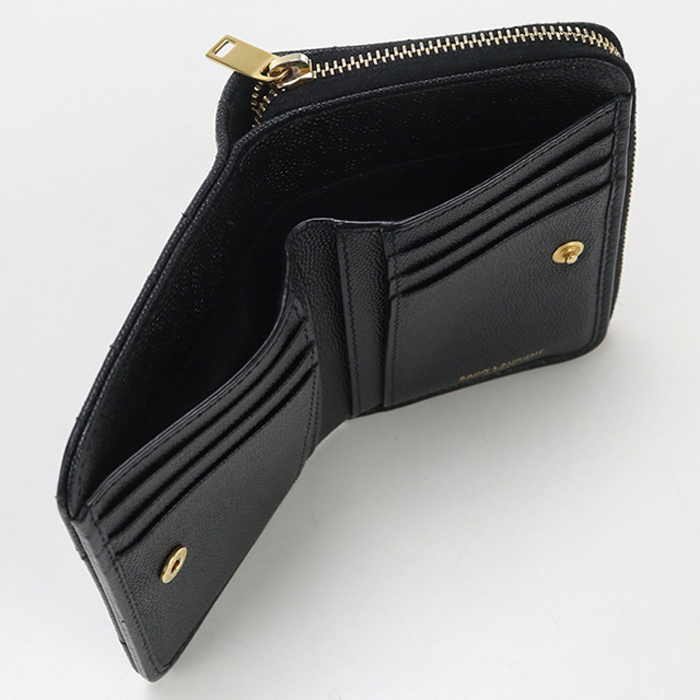 【最終値下】SAINT LAURENTラウンドファスナーミニ財布 SAINT LAURENT 中古 サンローラン 二折財布小銭入付き