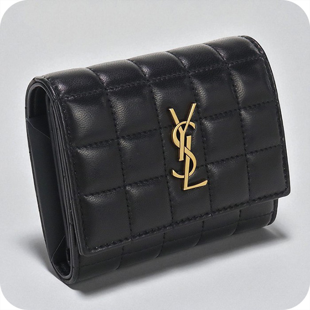 SAINT LAURENT 中古 サンローラン 三折財布 レディース ブランド