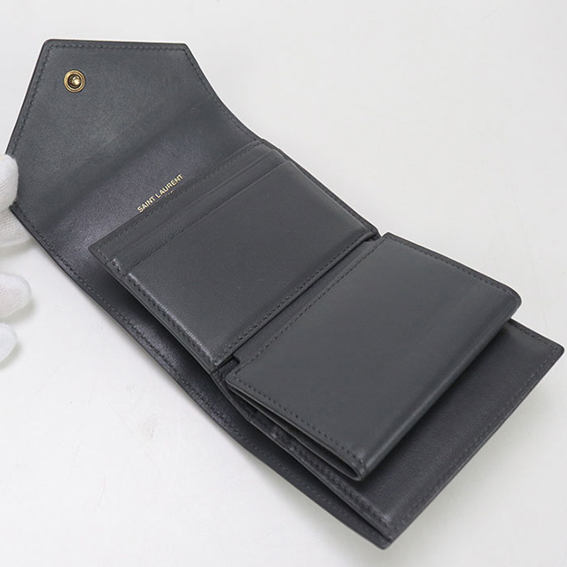 SAINT LAURENT 中古 サンローラン 三折財布 レディース ブランド