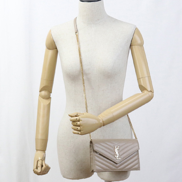 SAINT LAURENT 中古 サンローラン チェーンウォレット レディース