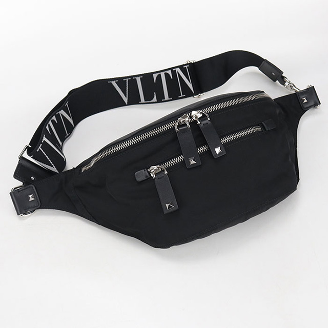 良品！希少VALENTINO（ヴァレンティノ）VLTN ロゴ ボディバッグ 黒 VALENTINO（ヴァレンティノ） 中古 ボディバッグ メンズ ブランド