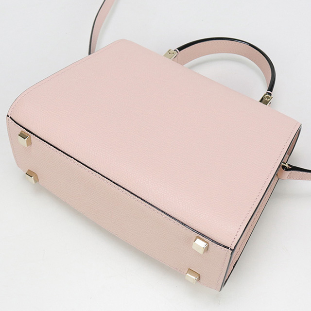 Valextra ミニボストン ピンクベージュ レザー ハンドバッグ Valextra（ヴァレクストラ） 中古 ハンドバッグ レディース ブランド