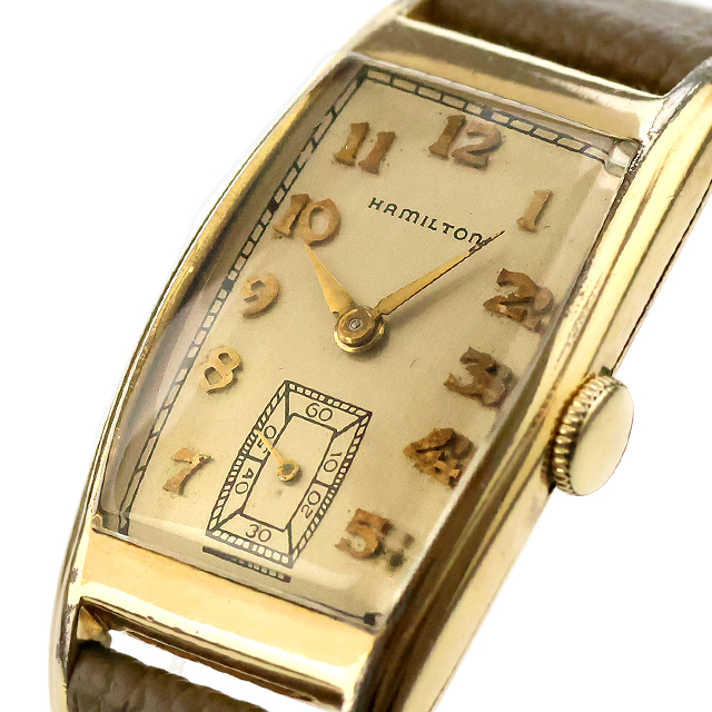 ハミルトン腕時計 長方形 ゴールドアールデコ ジャンク 現状品／ケースなし ハミルトン腕時計 長方形 ゴールドアールデコ ジャンク 現状品／ケース