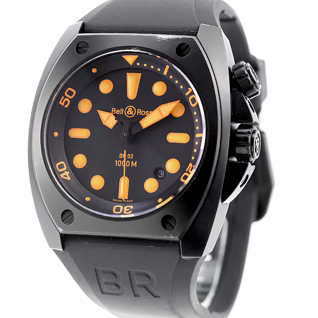 中古 ベル＆ロス Bell & Ross INSTRUMENTS BR02 マリーン 1000M