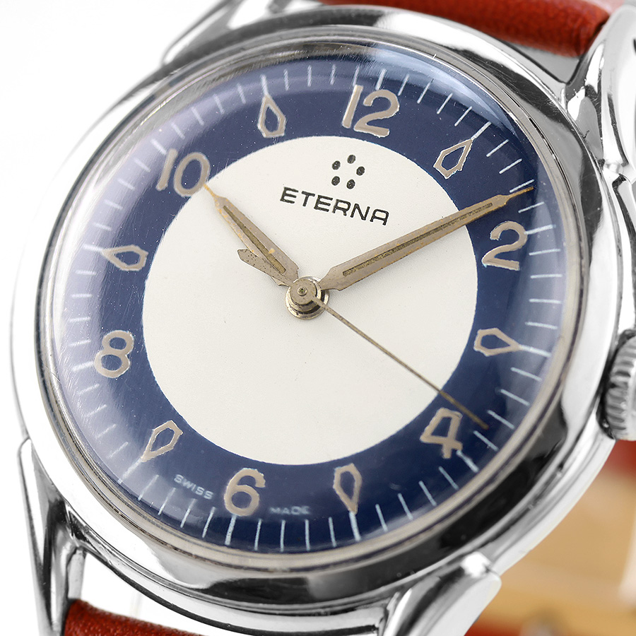 kiyata エゾクロテン　時計　中古 中古 レア エテルナ ETERNA ビンテージ リダンダイヤル ファンシーラグ