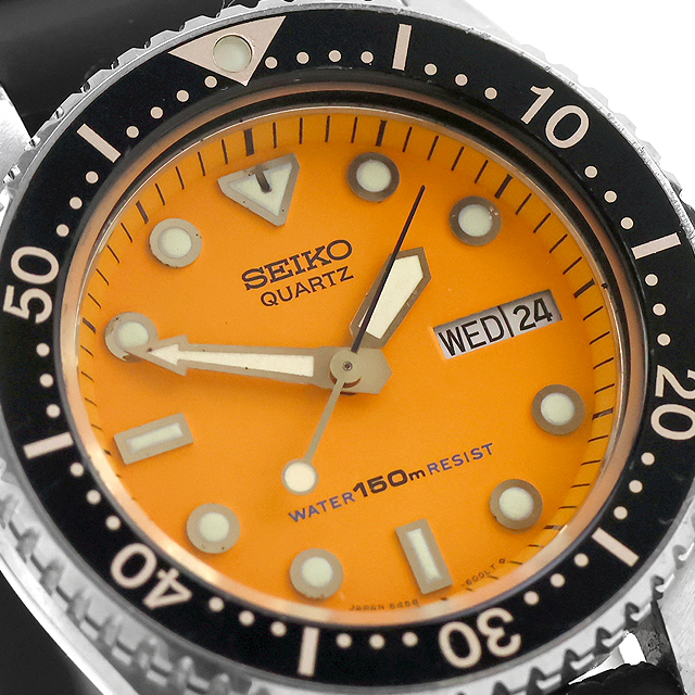 SEIKO QUARTZ ダイバー 6458-600A オレンジ文字盤 腕時計 SEIKO（セイコー） 中古 ダイバー 150m ボーイズ ダイバーズウォッチ