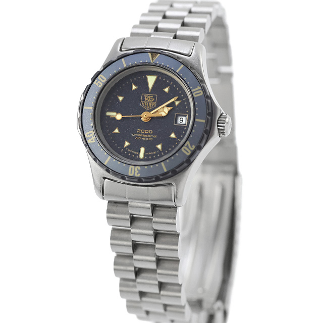 タグ・ホイヤー TAG Heuer 腕時計 レディース 972.608 2000シリーズ プロフェッショナル スモールサイズ クオーツ ネイビーxシルバー アナログ表示 中古 OH済 タグ・ホイヤー TAG Heuer 2000シリーズ プロフェッショナル