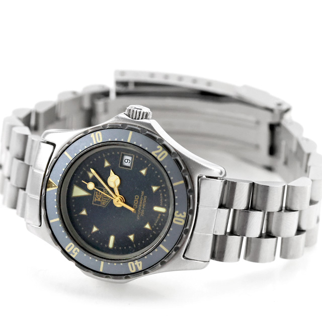 タグ・ホイヤー TAG Heuer 腕時計 レディース 972.608 2000シリーズ プロフェッショナル スモールサイズ クオーツ ネイビーxシルバー アナログ表示 中古 OH済 タグ・ホイヤー TAG Heuer 2000シリーズ プロフェッショナル