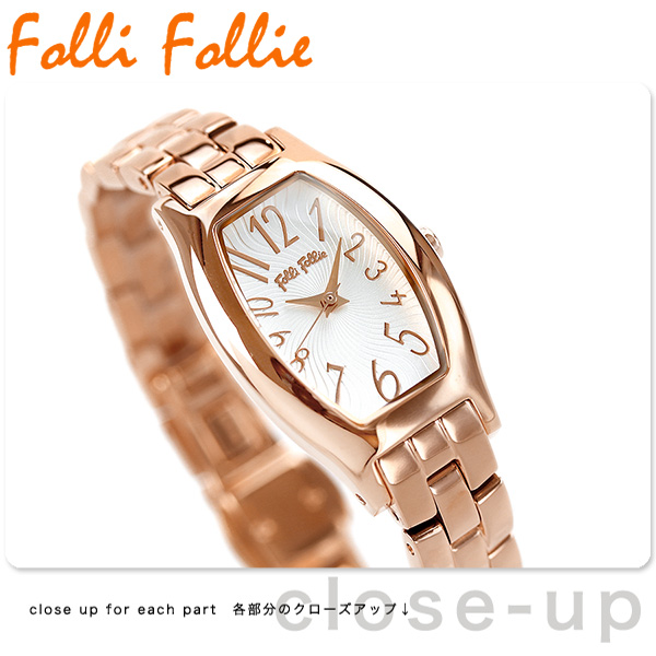 訳アリ特価品 フォリフォリ 時計 デビュタント クオーツ レディース 腕時計 ブランド WF8R026BPS ホワイト ピンクゴールド