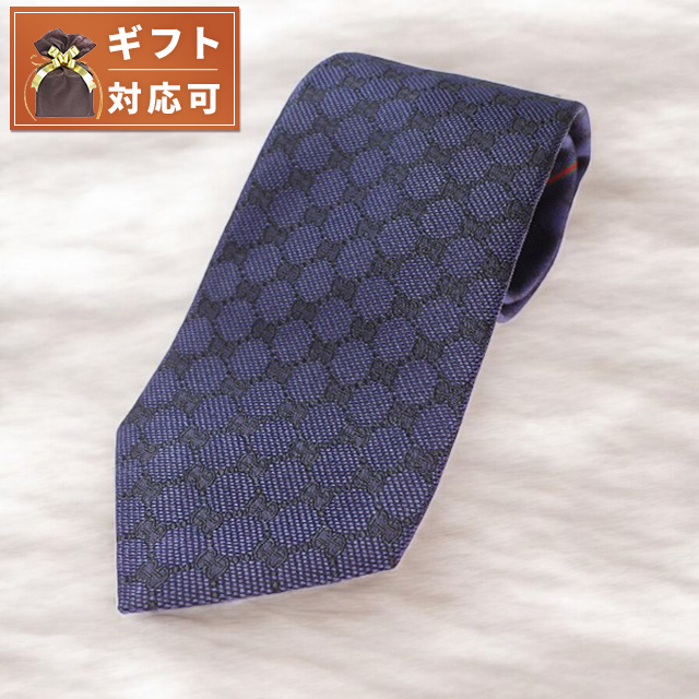 GUCCI グッチ ネクタイ メンズ 456522 4B002 4000 ネイビー ブラック
