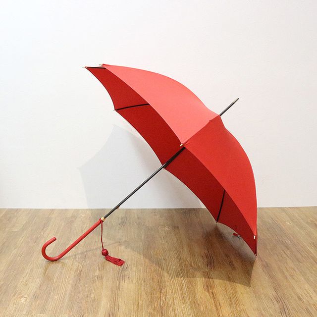 Fox Umbrellas 傘 レディース 細巻きレザー レッド WL1 RED FOX UMBRELLAS フォックスアンブレラズ 傘 レディース 細巻き