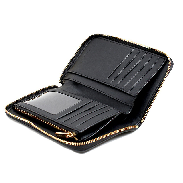 △△COACH コーチ 二つ折り財布 M2244 ブラック coach 二つ折り財布