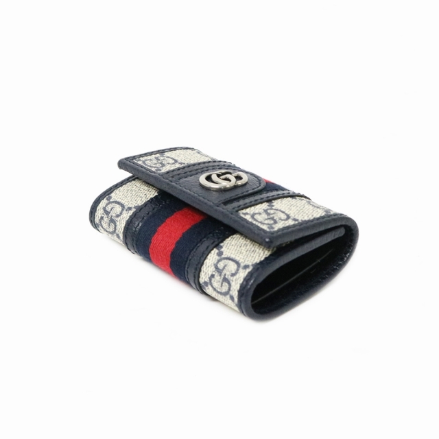GUCCI グッチ キーケース 603732-96IWN-4076 ベージュブルー GG