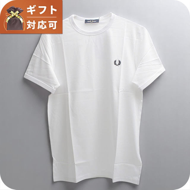 FRED PERRY Tシャツ ユニセックス ホワイト M3519-100-WHITE-L Ringer T-Shirt(S 100：WHITE): | FRED PERRY JAPAN | フレッド