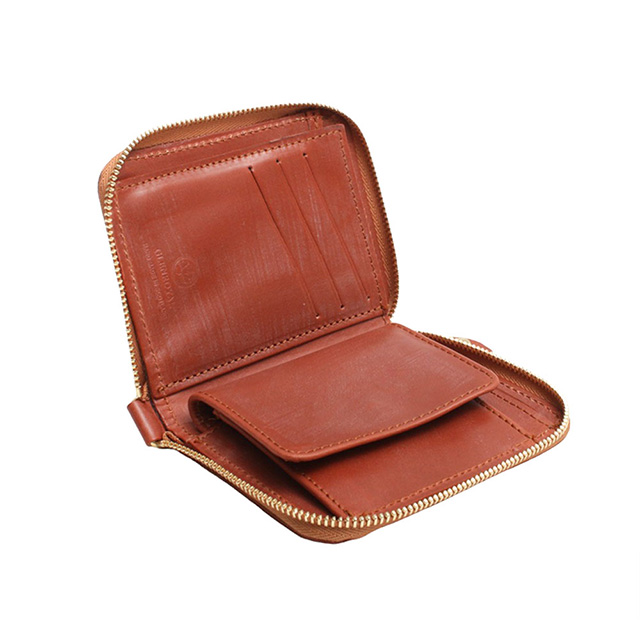 グレンロイヤル GLEN ZIP AROUND SMALL WALLET 二つ折り財布 03-5814-OXFORDTAN メンズ レディース OXFORD TAN ブランド GLENROYAL（グレンロイヤル） GLENROYAL ZIP AROUND SMALL WALLET 二