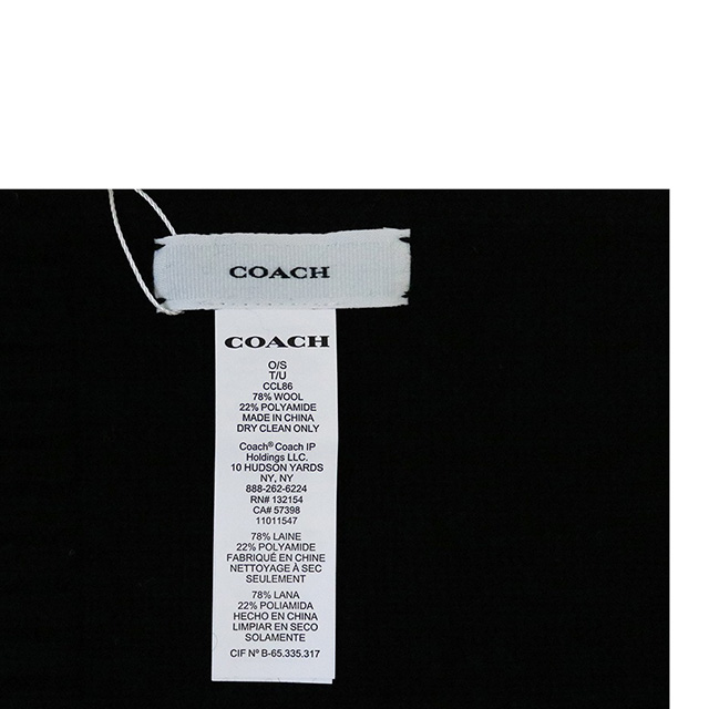 COACH（コーチ） COACH EMBOSSED KNIT MUFFLER マフラー CCL86-BLK