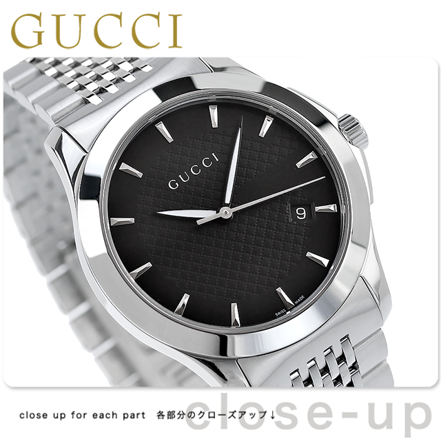 GUCCI グッチ 時計 Ｇタイムレス メンズ ブラック YA126402