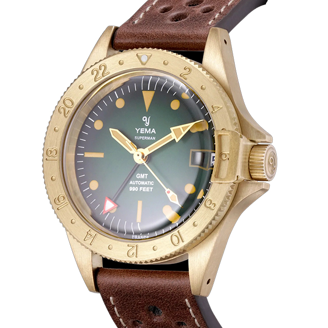 dショッピング |イエマ 腕時計 スーパーマンヘリテージ ブロンズ GMT
