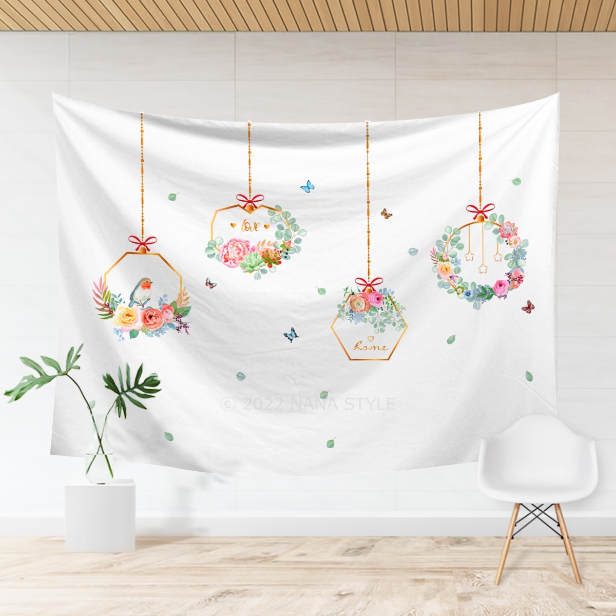 タペストリー 鳥かご 大判 おしゃれ 北欧 インテリア 雑貨 壁掛け 絵