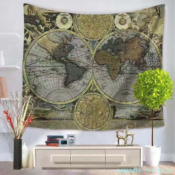 世界地図 タペストリー 11種類A 150×130センチ 壁掛けフック付き
