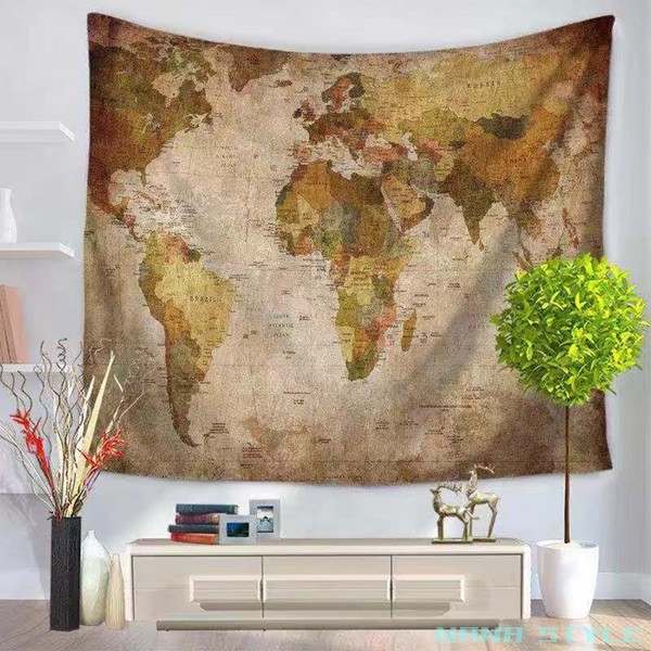 タペストリー 世界地図 11種類A 200×150センチ 壁掛けフック付き 