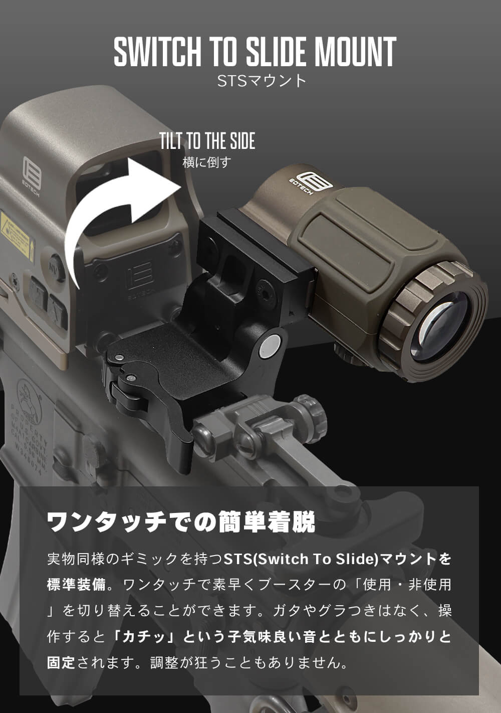 Evolution Gear 製 EOTech G43 マグニファイア 3倍 レプリカ BK クリア