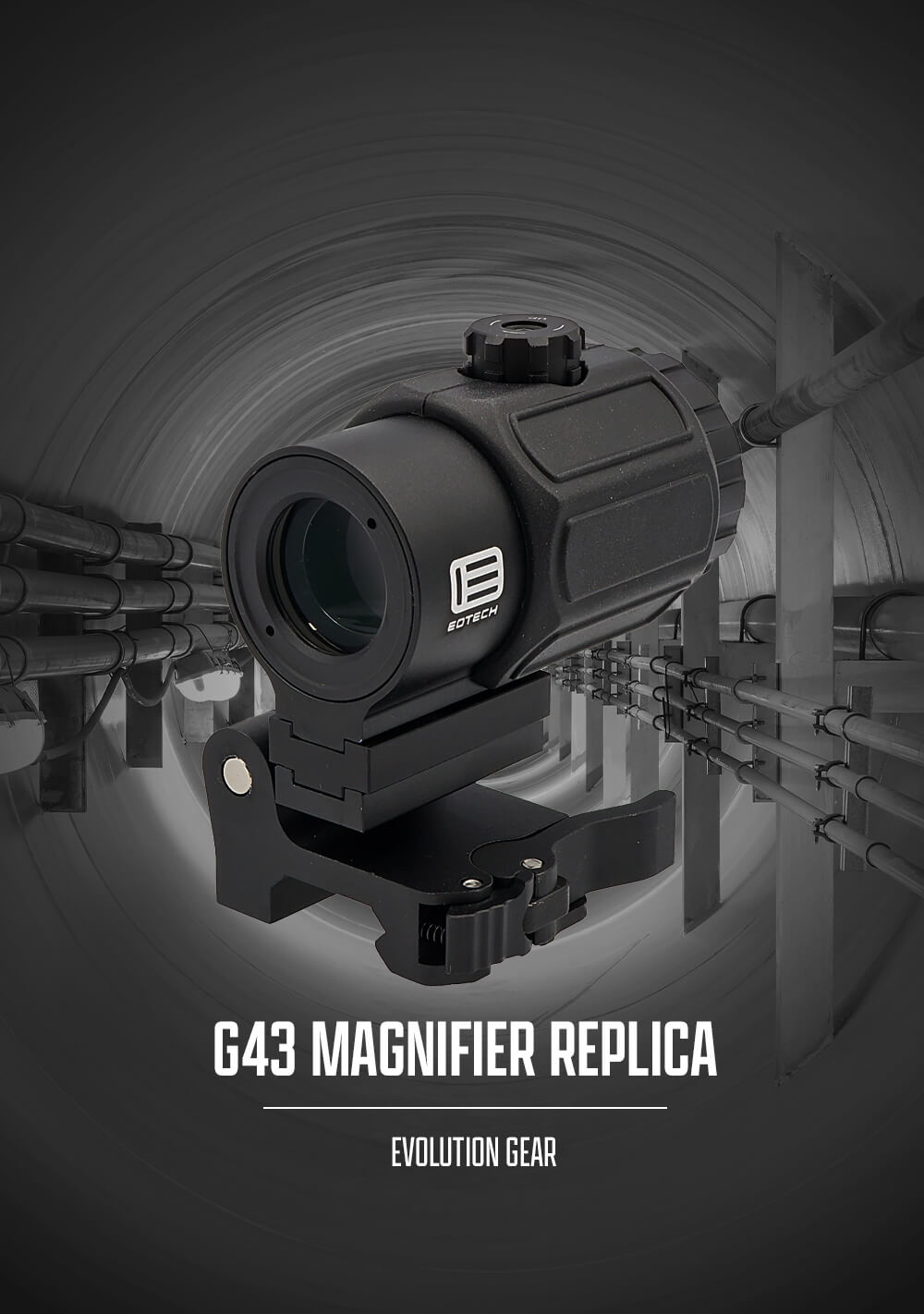 Evolution Gear 製 EOTech G43 マグニファイア 3倍 レプリカ BK クリア