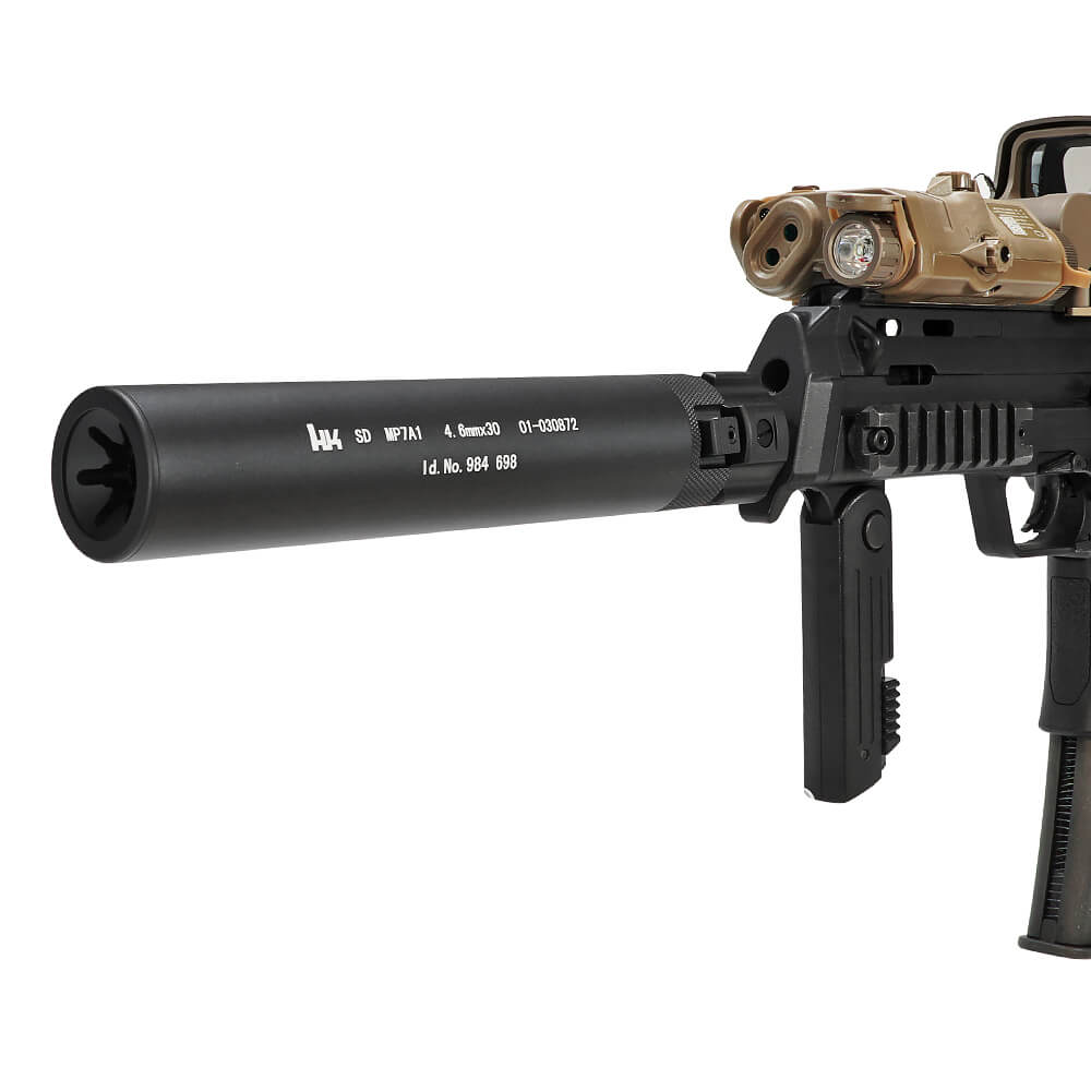 MP7 ガスガン サプレッサー付き ブラック FMA 製 】 東京マルイ 電動 ガス MP7A1 専用 HK サプレッサー