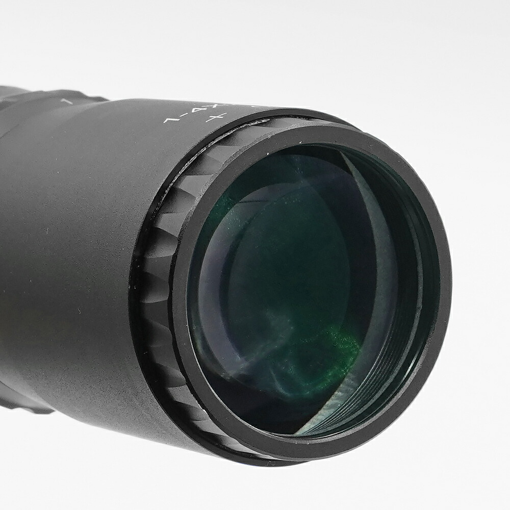 Evolution Gear 製 LPVO 1-4x24 タクティカル ショートスコープ 発光