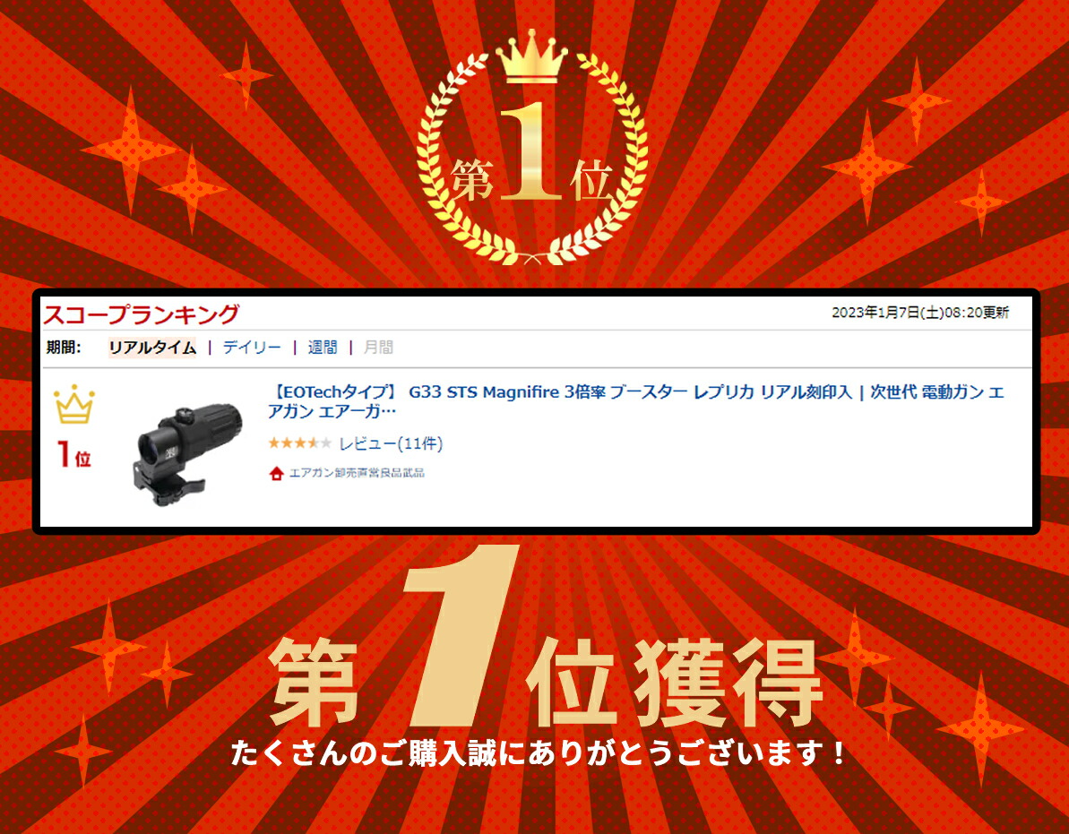 ドットサイト対応 倍率ブースター EoTechタイプ G33 STS