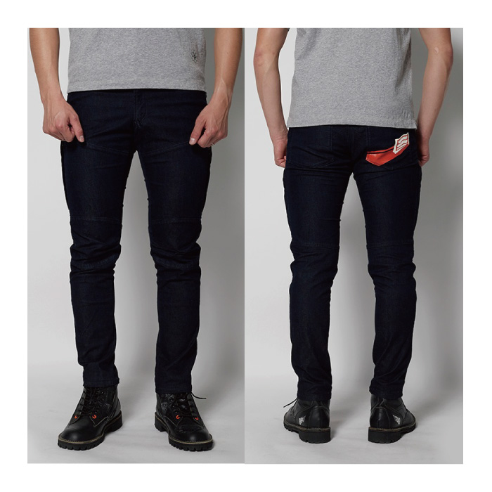 ヒョウドウ HYD537D D3O BIKERS ZIP VENT INDIGO(one-wash