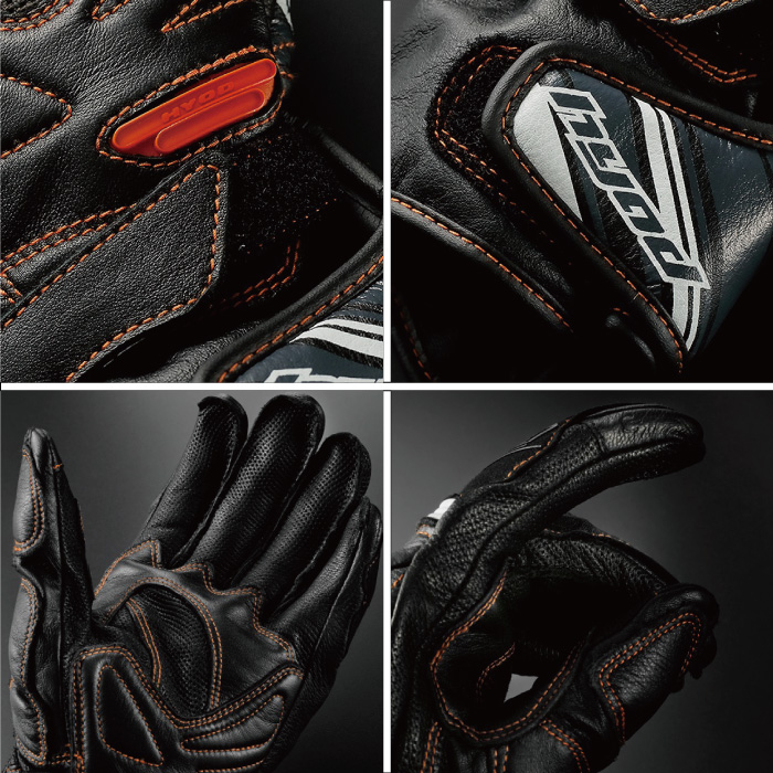 HYOD HSG307D ST-X CORE D3O LEATHER GLOVES（LONG） ブラック/レッド